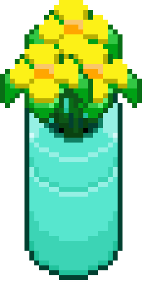 Potted yellow daisies.png